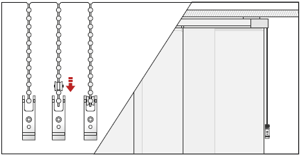 Colocación del contrapeso de la cadena